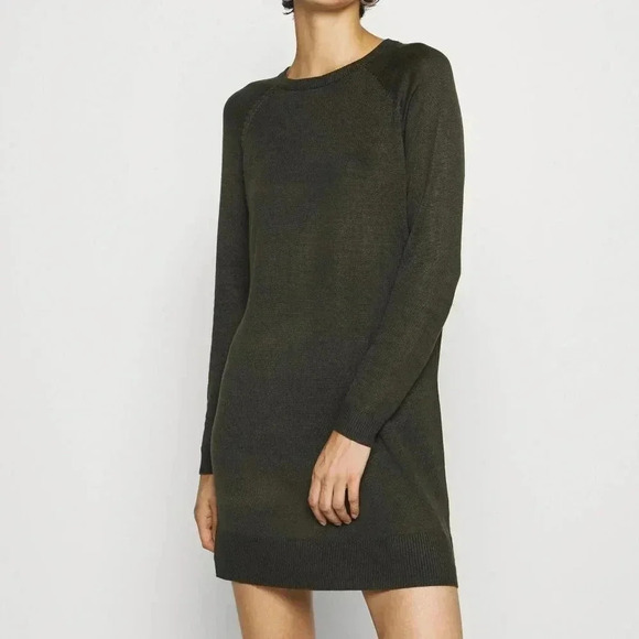 Vero Moda Women's VMMEGHAN LS O'NECK Sweater Dress Long Sleeve Olive Size XS NWT - Picture 1 of 8